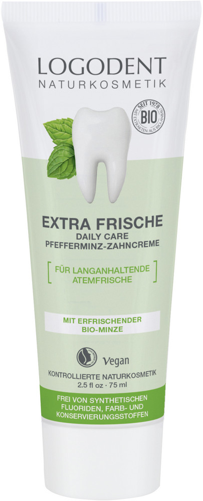 Зубная освежающая био-паста с мятой Logona Daily Care Organic Peppermint toothpaste — фото 1