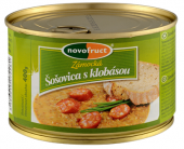 Чечевица с ароматными копчеными колбасками
